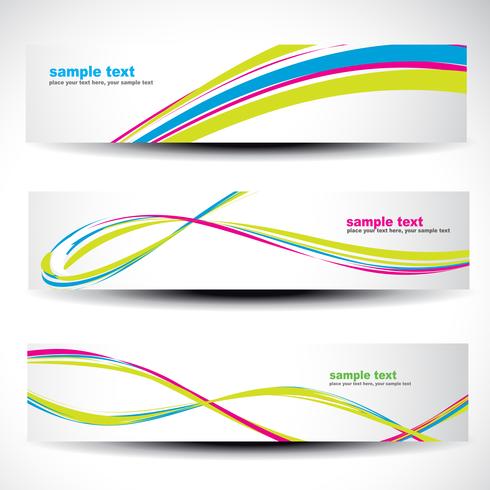 abstract header set vector