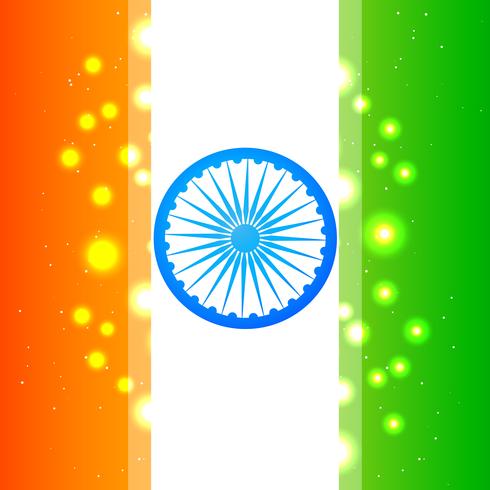 shiny indian flag vector