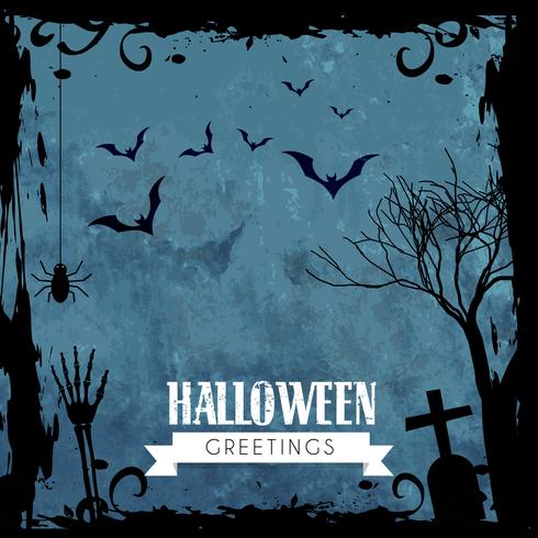 creepy halloween design vector