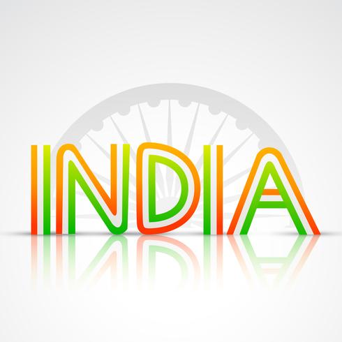 texto de la bandera india vector