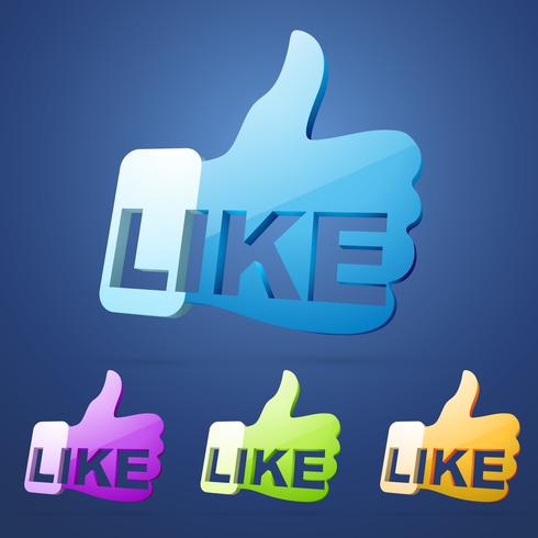 social like thumb vector