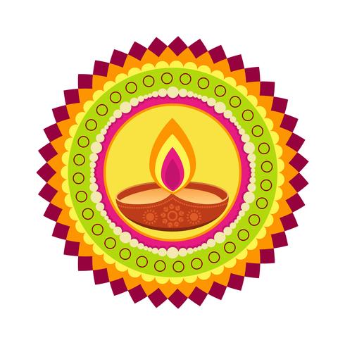 colorful happy diwali vector