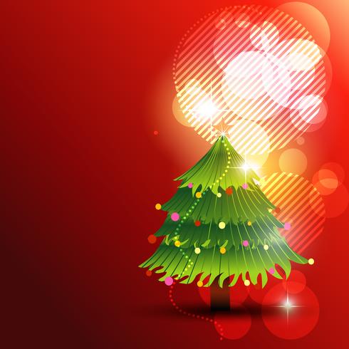 beautiful christmas tree vector