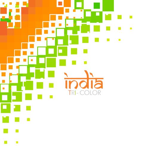 diseño elegante de la bandera india vector