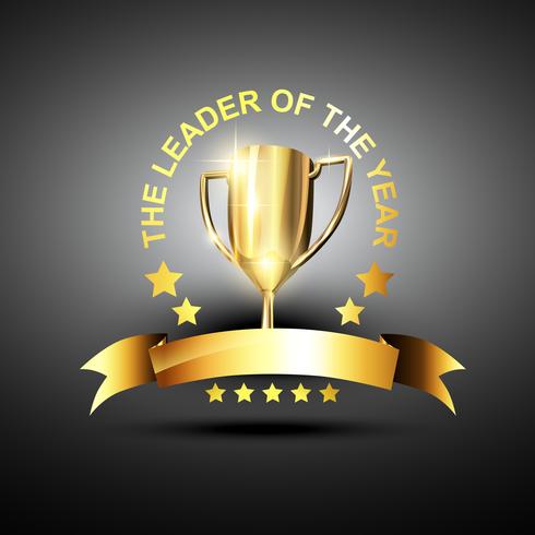 vector leader trophy icon