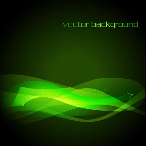 vector verde brillante onda elegante