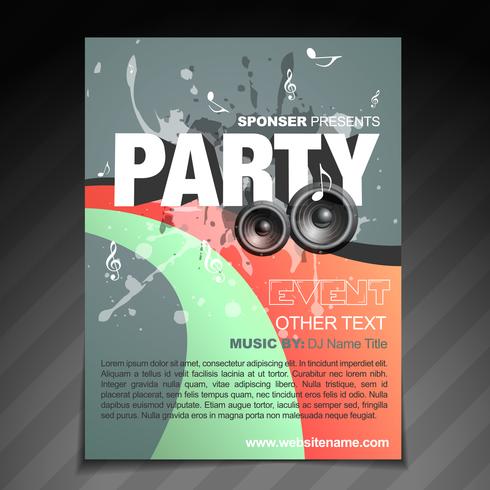 party brochure design vector