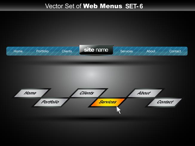 menú web vector