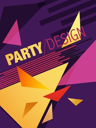 diseño de folleto fiesta abstracta vector