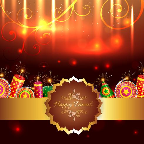 Attractive background of diwali vector