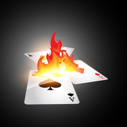 burning card vector