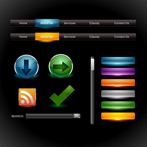 website elements vector