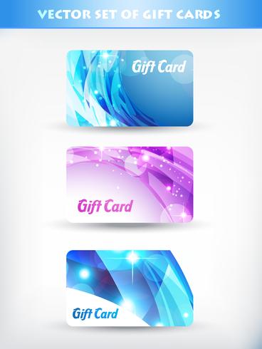 set of gift cards vector