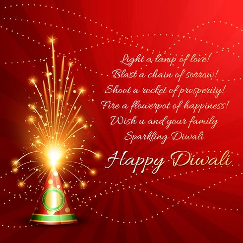 Happy diwali background vector