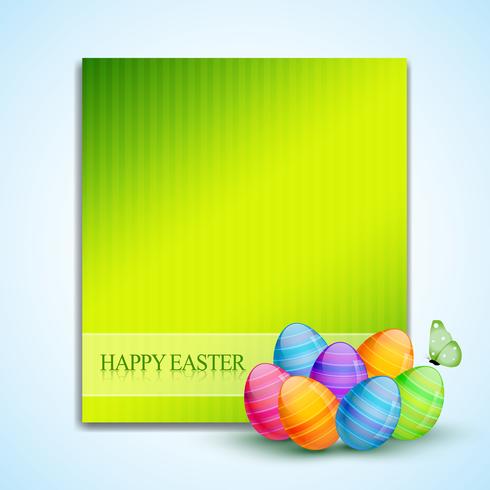 colorful easter eggs vector