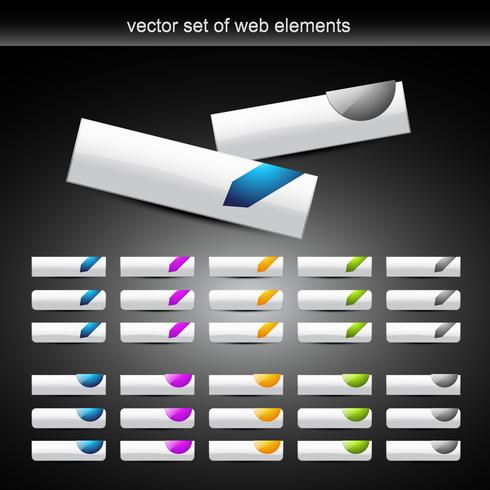 diferentes botones de estilo establecidos vector