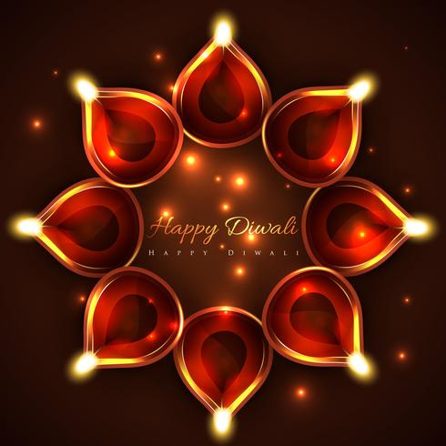 Happy diwali background vector