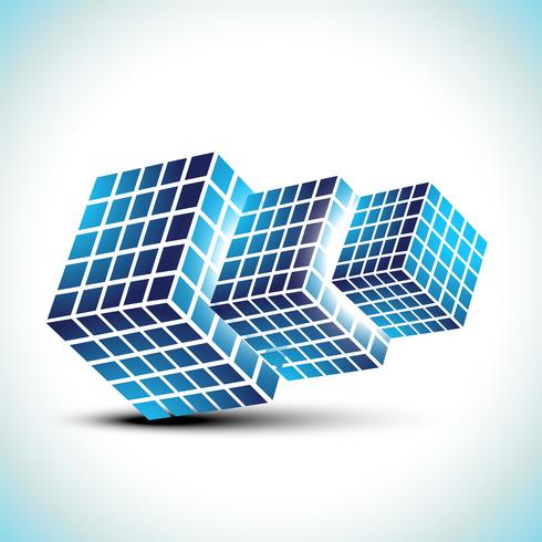 3d style cubes vector