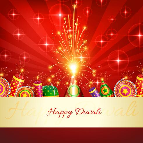 Diwali crackers background vector