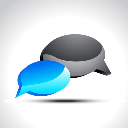 glossy chat icon vector