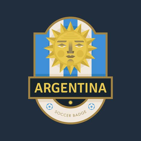 Insignias de fútbol de la Copa Mundial de Argentina vector