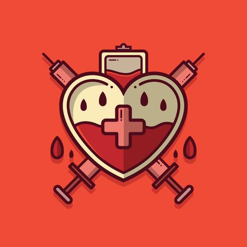 Blood Drive Badge Vector