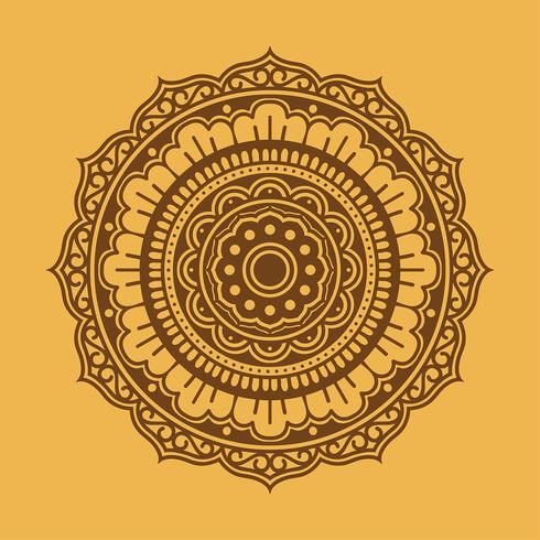 Henna Art Brown Vector