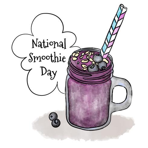National Smoothie Day Illustration  vector