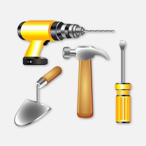 Realistic Tools vector