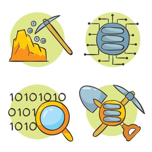 Hand Drawn Data Mining Vector