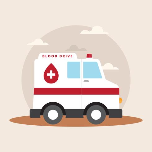 Blood Drive Vector Illustration