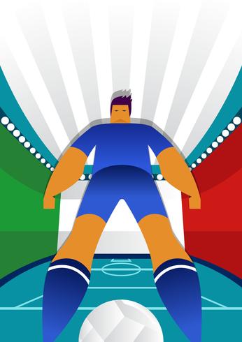 Ilustración de Vector de jugadores de fútbol de Italia Copa Mundial