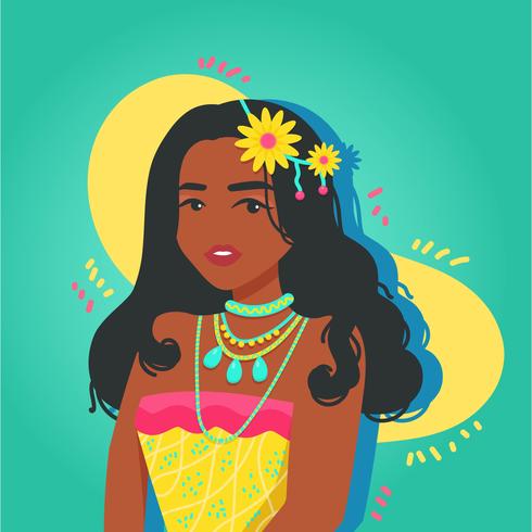 Vector de mujeres de color