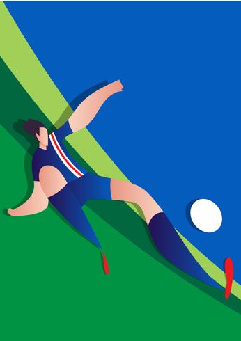 Jugador de fútbol de la Copa Mundial de Islandia vector