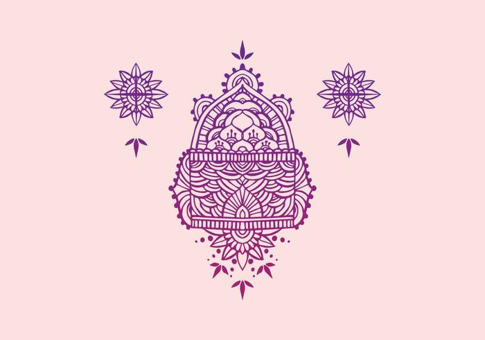 Henna Art Vector Illustration 