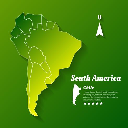 Plantilla de infografía de mapa de América del sur Plantilla de concepto de rompecabezas vector