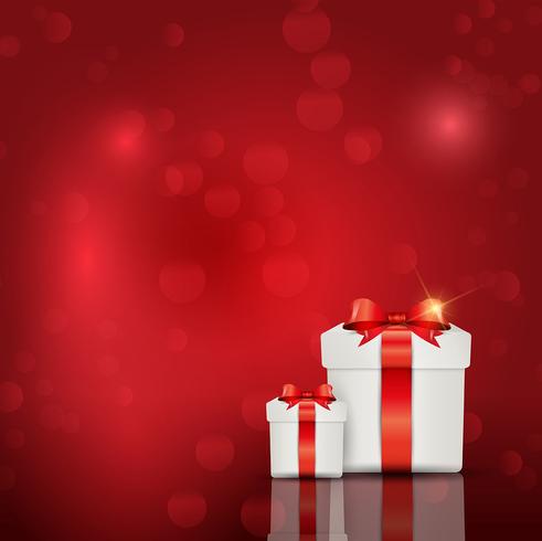 Gift box background vector