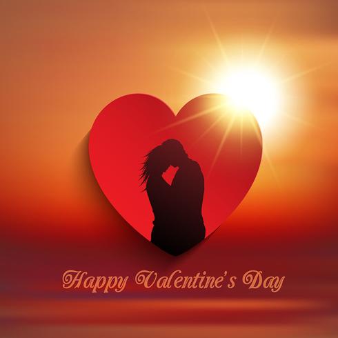 Valentine's Day couple background  vector