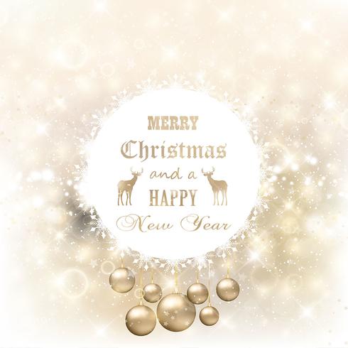 Christmas and New Year background vector