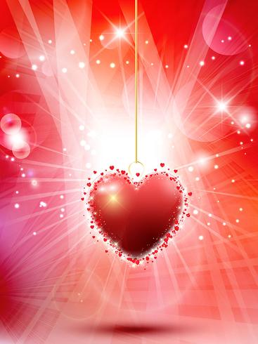 Decorative Valentines heart background  vector