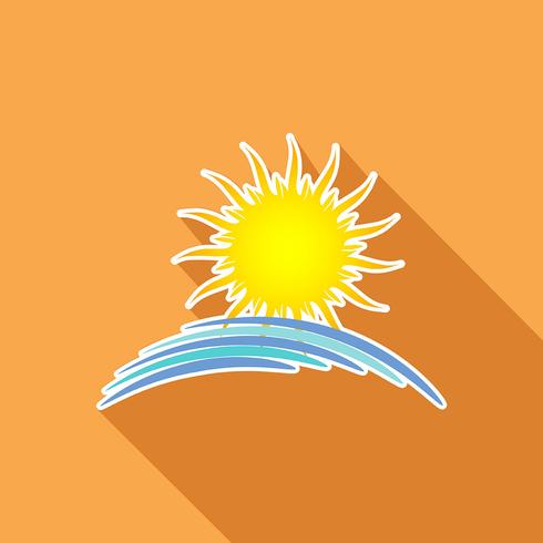 Fondo de sol de verano vector