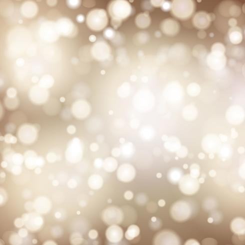 Christmas background with bokeh lights vector