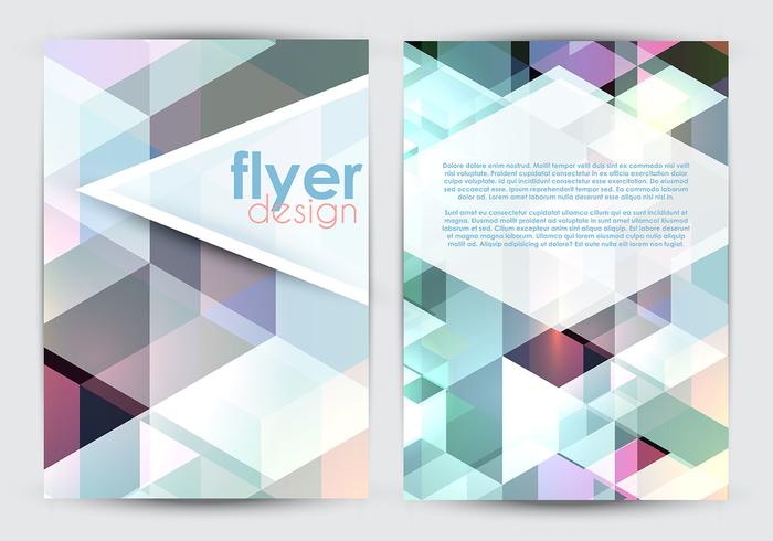 Double sided flyer design vector