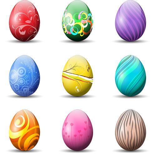 Huevos de pascua decorativos vector