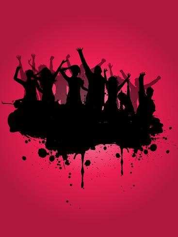 Grunge party background vector