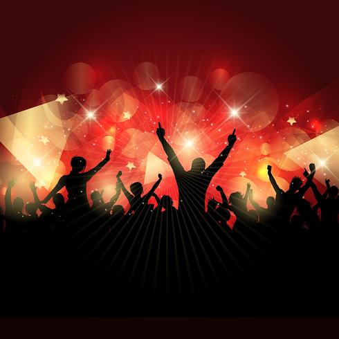 Party crowd background vector