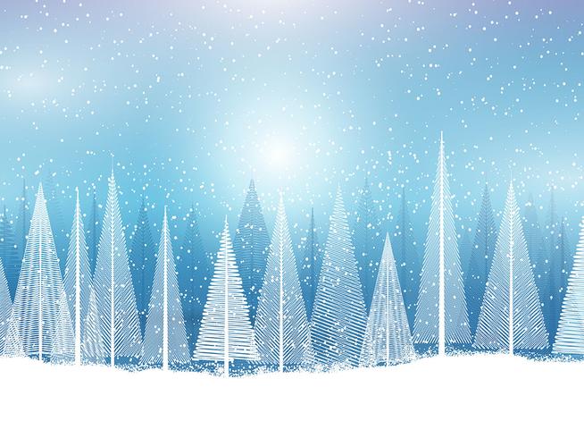 Christmas tree background  vector