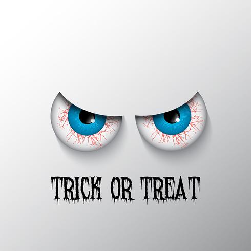 Fondo de Halloween con ojos malvados vector