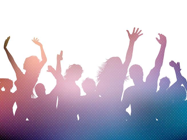 Party crowd background vector