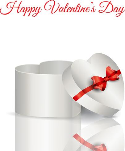 Heart shaped gift box vector